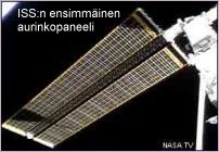 ISS:n ensimmäinen aurinkopaneeli