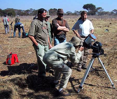 Total Solar Eclipse observers in Sambia, 21.6.2001