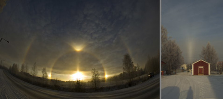 Halos on 6 November in Rovaniemi