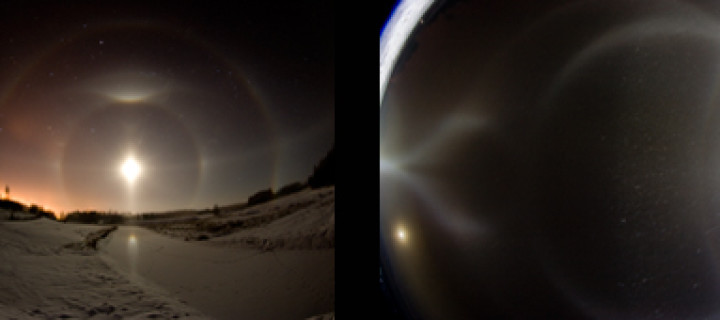 Halo display in Himos on the night of 2/3 February
