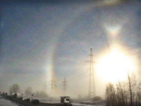 Two diamond dust displays near Moscow