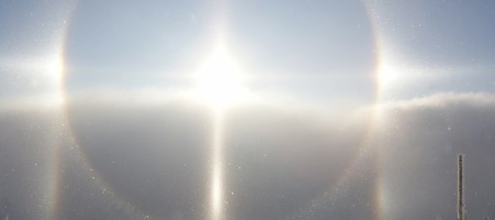 Halo displays in the Czech mountains  on 26/27 December 2008