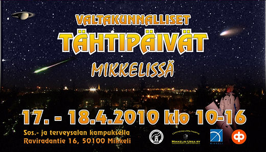 Valtakunnalliset Tähtipäivät Mikkelissä 17.-18.4.2010