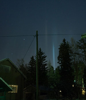 Jääkidesateen pilareita Jääkidesateen pilareita