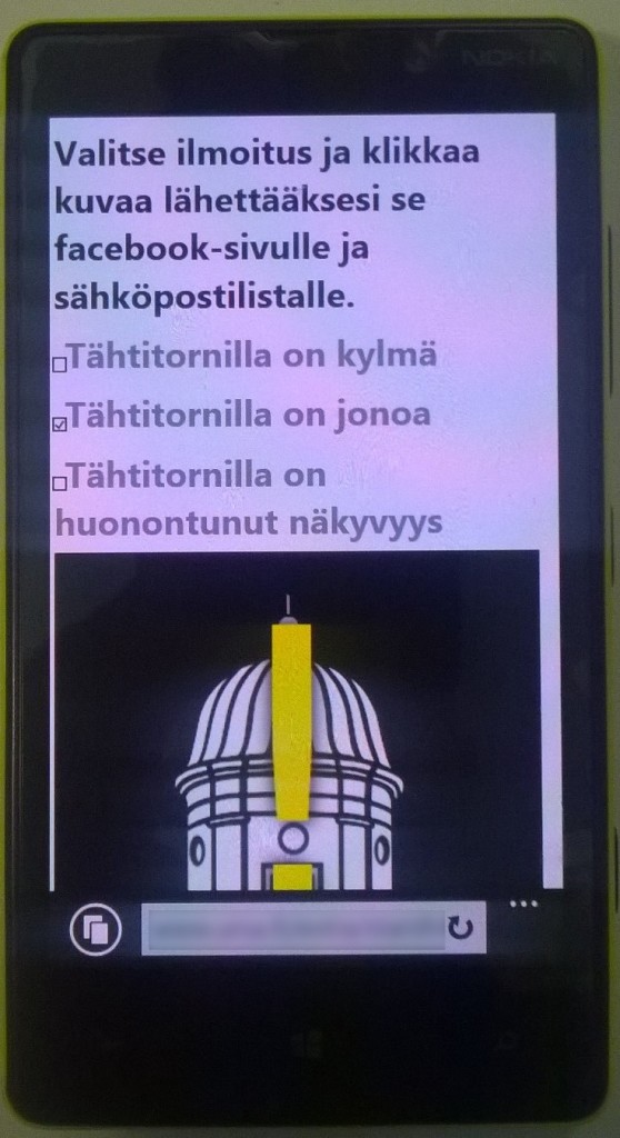 Muita huomioita voidaan myös tarvittaessa laittaa. Näitä ilmoituksia voi tarvittaessa muuttaa ja lisätä sen mukaan mitä tietoa yleisö tuntuu kaipaavan.