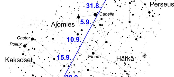 Komeetta Giaconini-Zinner kirkastuu odotetusti