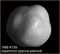 1998 KY26-nopeimmin pyörivä asteroidi