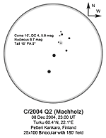 [C/2004 Q2 (Machholz) 7.12.04 Petteri Kankaro]