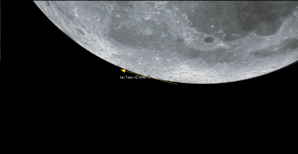 ZC 0709, τ Tauri sivuaa Kuun pohjoisreunaa Turussa 18.12.2021