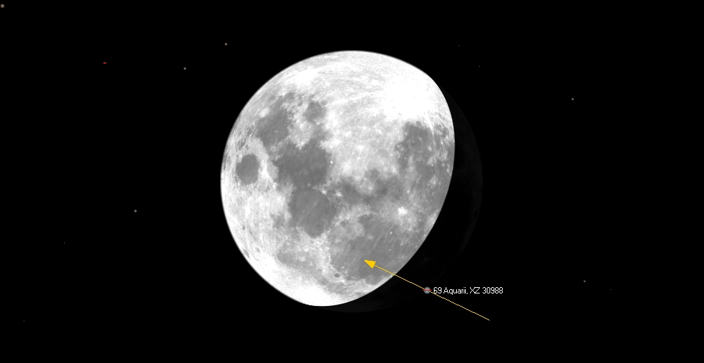 ZC 3343, 69 Aquarii peittyy Helsingiss 16.10.2021