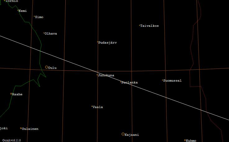 2 Geminorum -t�hden (ZC 0859) sivuamisviiva Suomessa
