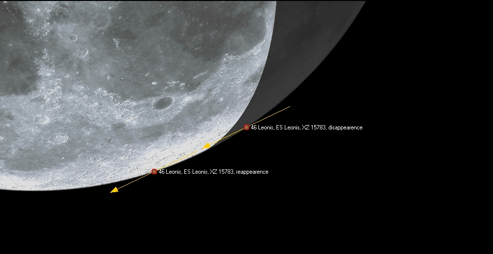 Kuu Sodankyl�st� katsottuna. Etel� on ylh��ll� ja it� oikealla.