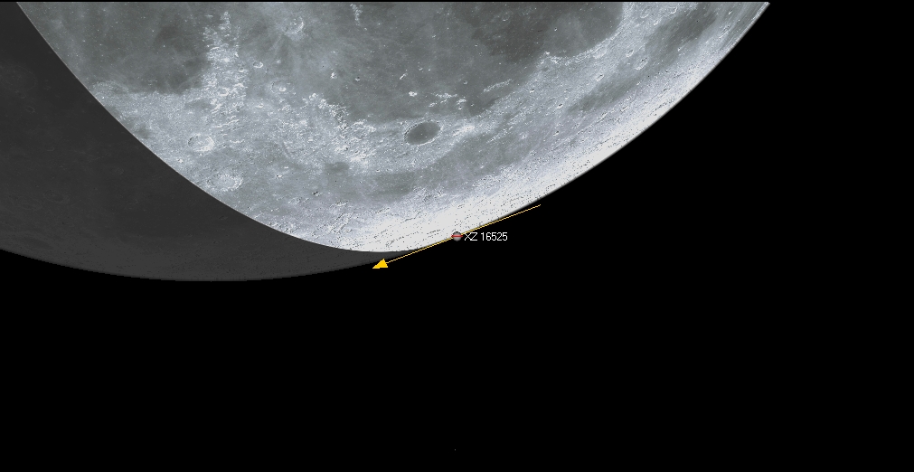 Kuu Mikkelist� katsottuna. Etel� on ylh��ll� ja it� oikealla.