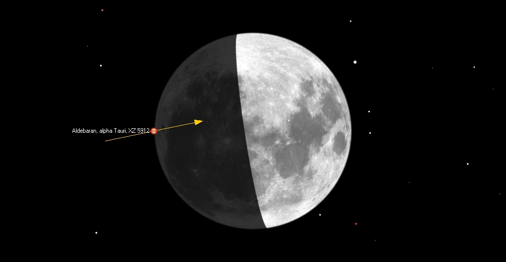 ZC 0692, Aldebaran peittyy Helsingiss 23.02.2018