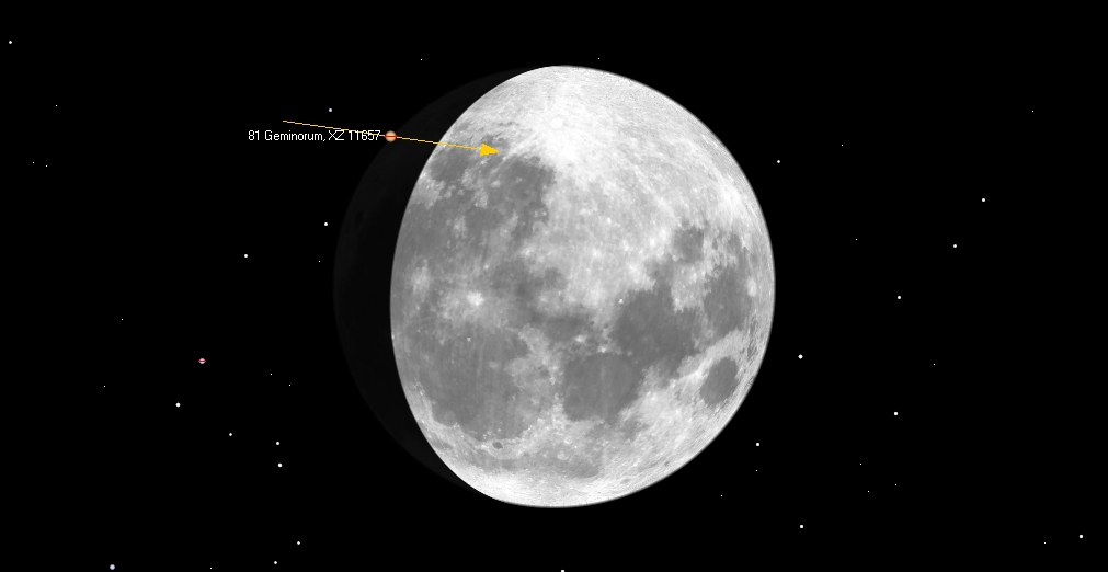 ZC 1175, 81 Geminorum peittyy Joensuussa 26.02.2018