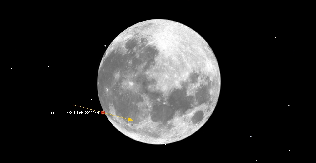 ZC 1434, ψ Leonis peittyy Helsingiss 28.02.2018