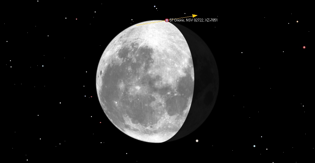 ZC 0895, 57 Orionis tulee esiin Helsingiss� 28.10.2018