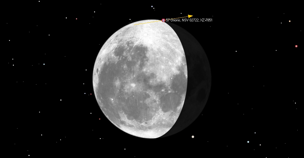 ZC 0895, 57 Orionis tulee esiin Joensuussa 28.10.2018