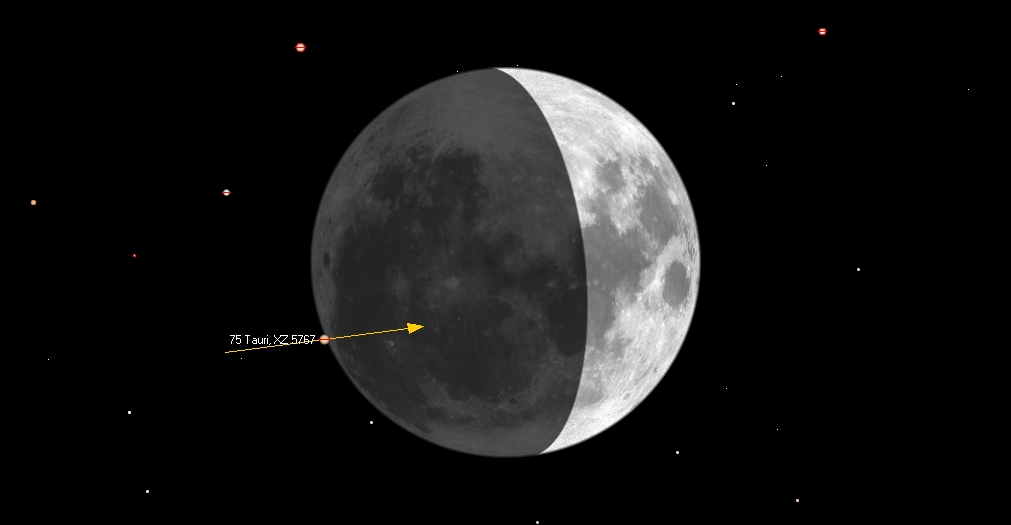 ZC 0667, 75 Tauri peittyy Joensuussa 22.03.2018