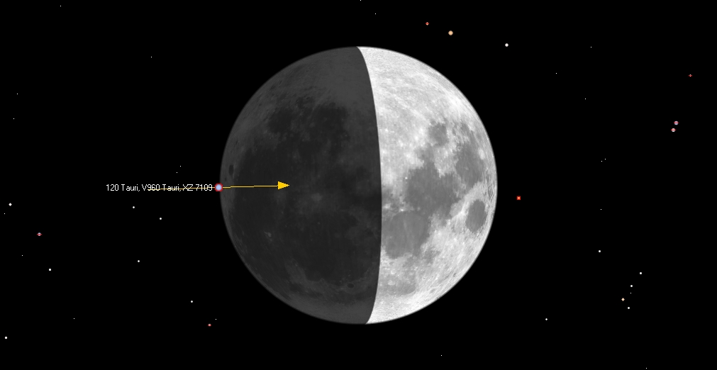 ZC 0836, 120 Tauri peittyy Helsingiss 24.03.2018