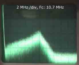 Spektri ennen suodinta sekoittajalta