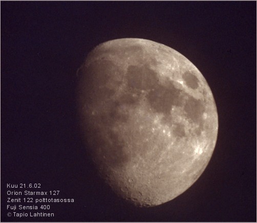 Kuu 21.6.02, putkena uusi Orion StarMax 127