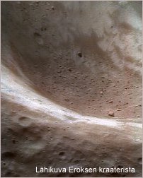 Lähikuva Eroksen kraaterista