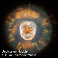 Uudistetun Hubblen kuva Eskimo-sumusta