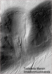 Todisteita Marsin ilmastonmuutoksesta