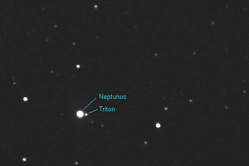 Neptunus and its largest moon, Triton