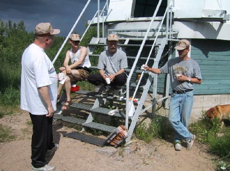 Voluntary workers at Nyr&ouml;l&auml; observatory